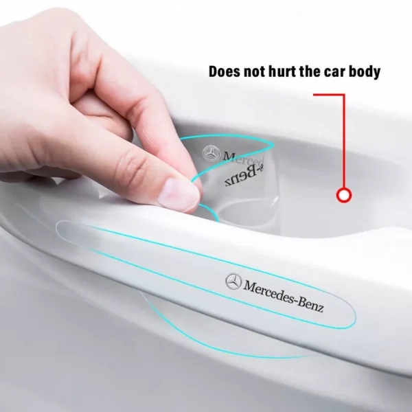 8Pcs Car Door Handle Scratch Protector Film for Mercedes Benz - Image 4